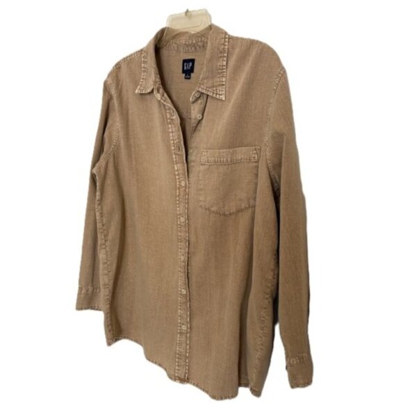 Gap Khaki Big Shirt with Washwell XL - Picture 2 of 5